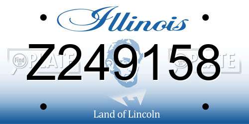 Z249158 Illinois License Plate