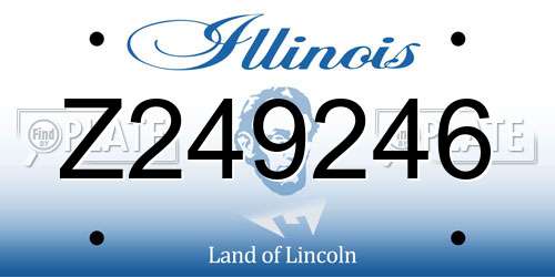 Z249246 Illinois License Plate