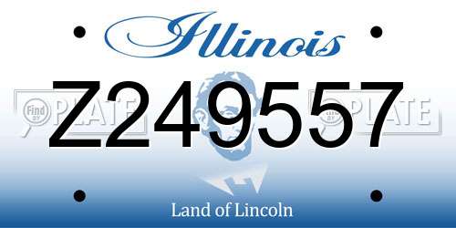 Z249557 Illinois License Plate