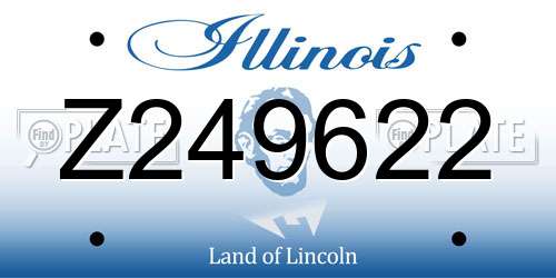 Z249622 Illinois License Plate