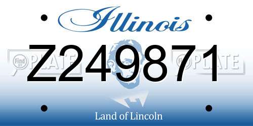 Z249871 Illinois License Plate