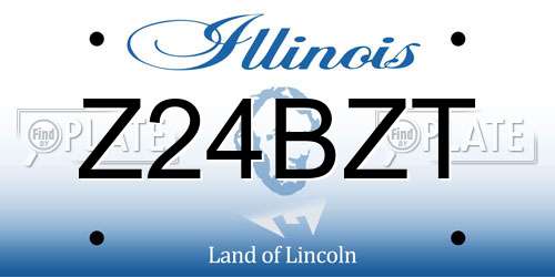 Z24BZT Illinois License Plate