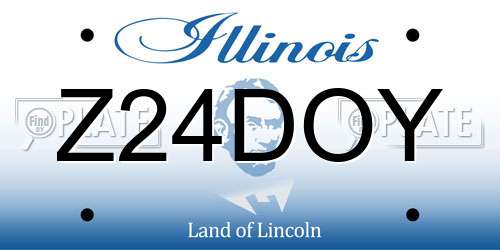 Z24DOY Illinois License Plate