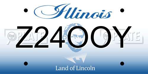Z24OOY Illinois License Plate