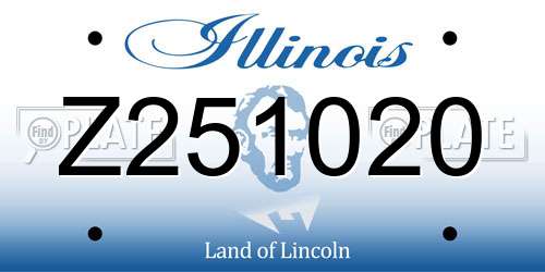 Z251020 Illinois License Plate