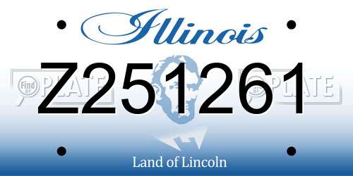 Z251261 Illinois License Plate