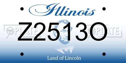 Z2513O Illinois License Plate