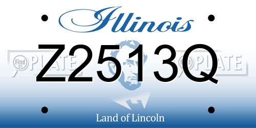 Z2513Q Illinois License Plate