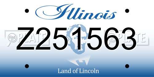 Z251563 Illinois License Plate