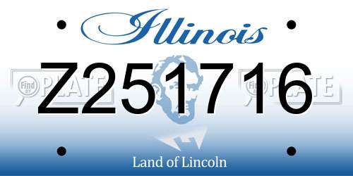Z251716 Illinois License Plate