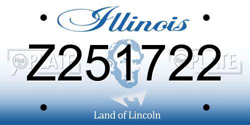 Z251722 Illinois License Plate