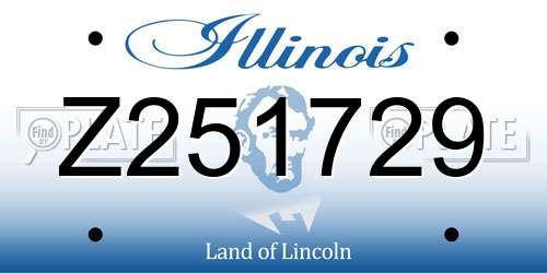 Z251729 Illinois License Plate