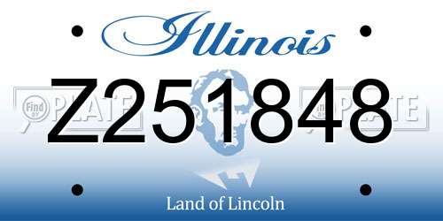 Z251848 Illinois License Plate
