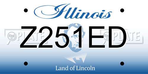 Z251ED Illinois License Plate
