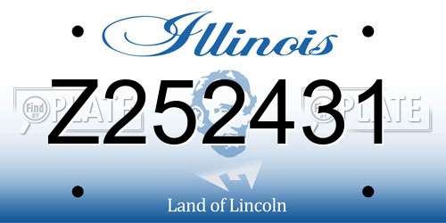 Z252431 Illinois License Plate