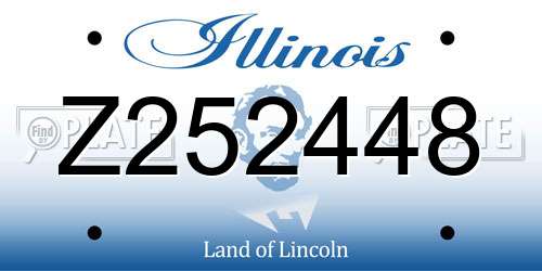 Z252448 Illinois License Plate