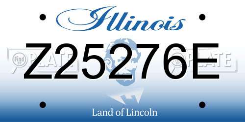 Z25276E Illinois License Plate