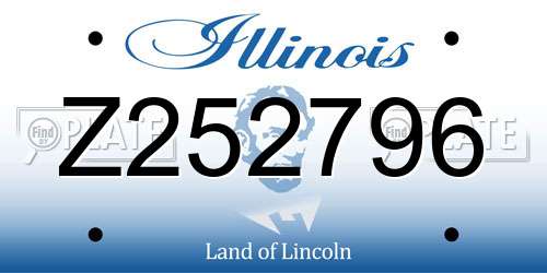Z252796 Illinois License Plate