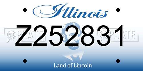 Z252831 Illinois License Plate