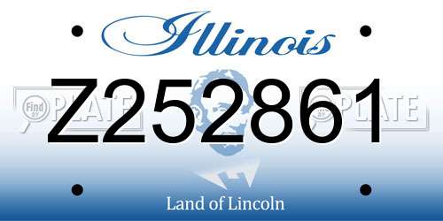 Z252861 Illinois License Plate