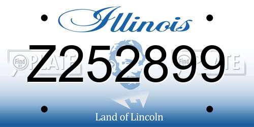 Z252899 Illinois License Plate