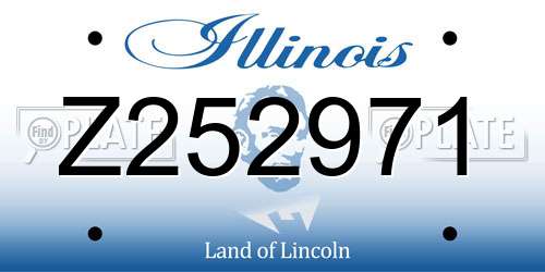 Z252971 Illinois License Plate