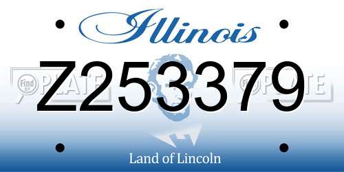 Z253379 Illinois License Plate