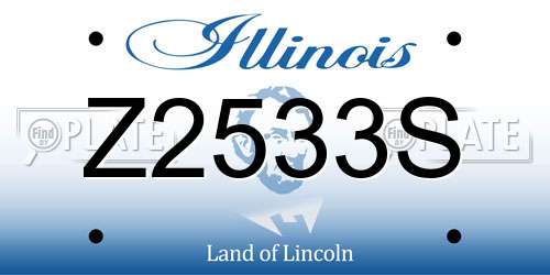 Z2533S Illinois License Plate