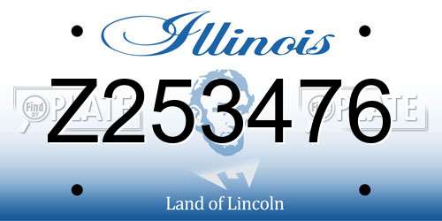 Z253476 Illinois License Plate