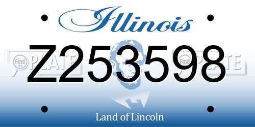 Z253598 Illinois License Plate