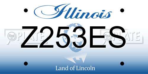 Z253ES Illinois License Plate