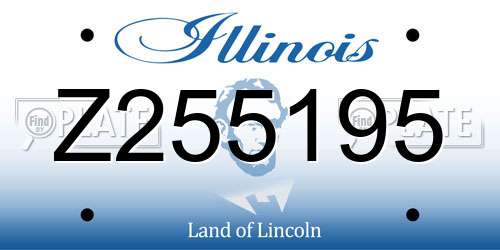 Z255195 Illinois License Plate