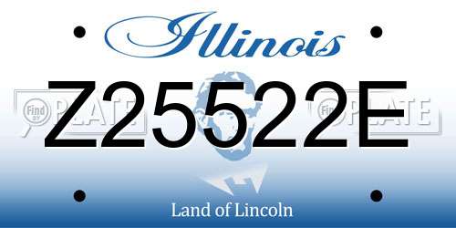 Z25522E Illinois License Plate