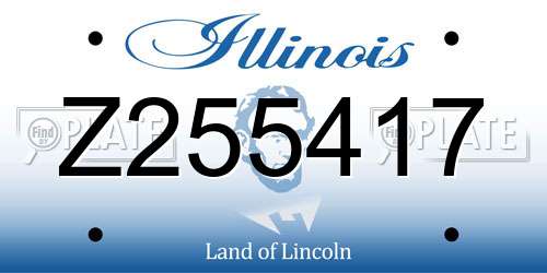 Z255417 Illinois License Plate