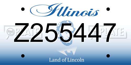 Z255447 Illinois License Plate