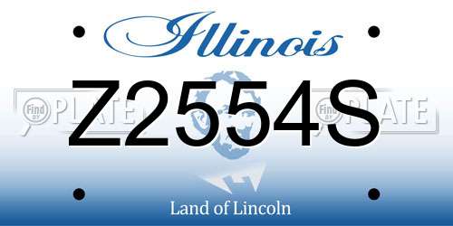 Z2554S Illinois License Plate