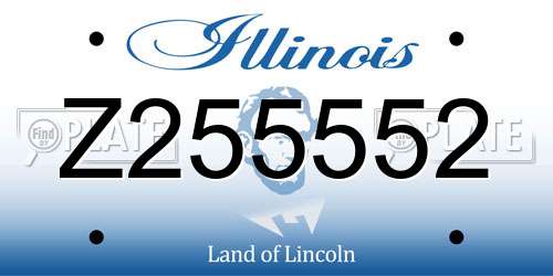 Z255552 Illinois License Plate