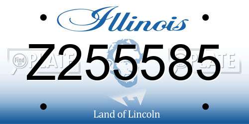 Z255585 Illinois License Plate