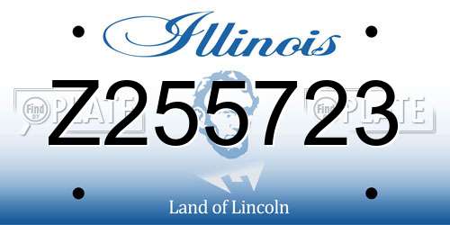 Z255723 Illinois License Plate