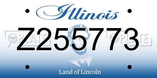 Z255773 Illinois License Plate