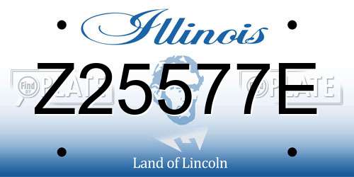 Z25577E Illinois License Plate
