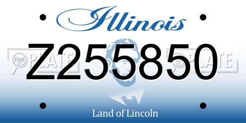 Z255850 Illinois License Plate