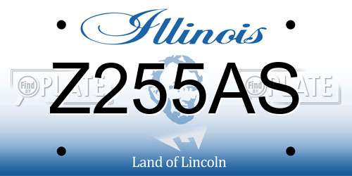 Z255AS Illinois License Plate
