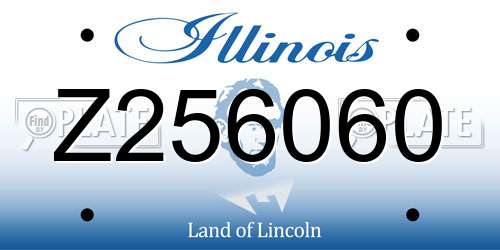 Z256060 Illinois License Plate