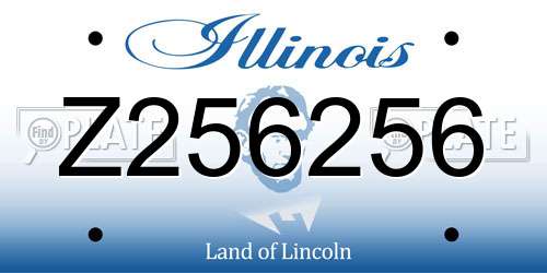 Z256256 Illinois License Plate