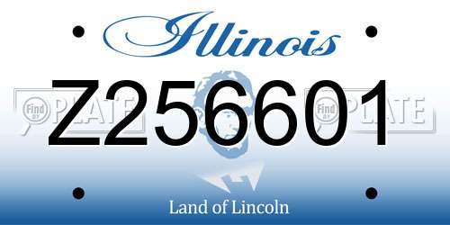 Z256601 Illinois License Plate