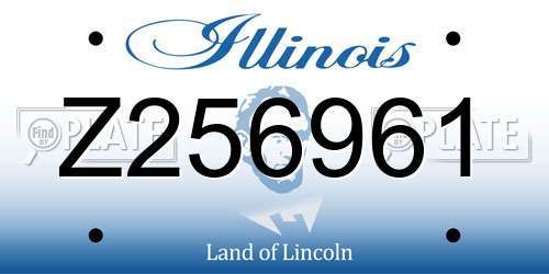 Z256961 Illinois License Plate