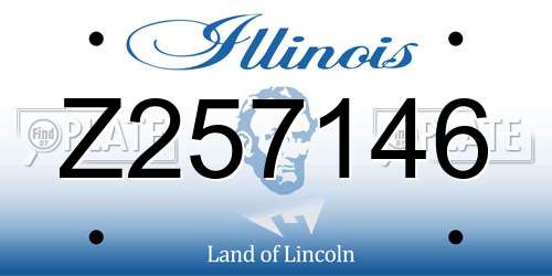 Z257146 Illinois License Plate