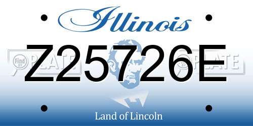 Z25726E Illinois License Plate