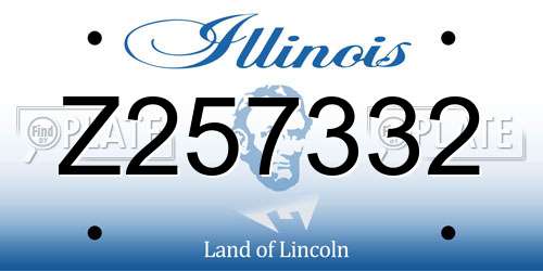 Z257332 Illinois License Plate